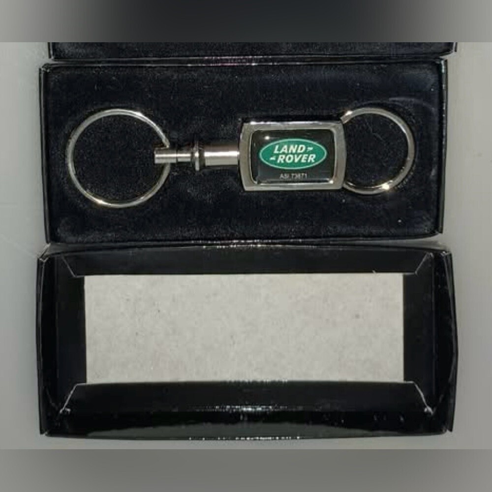 Keychain for Land Rover w/ Key Ring 2-Sided Green Logo Key Chain New